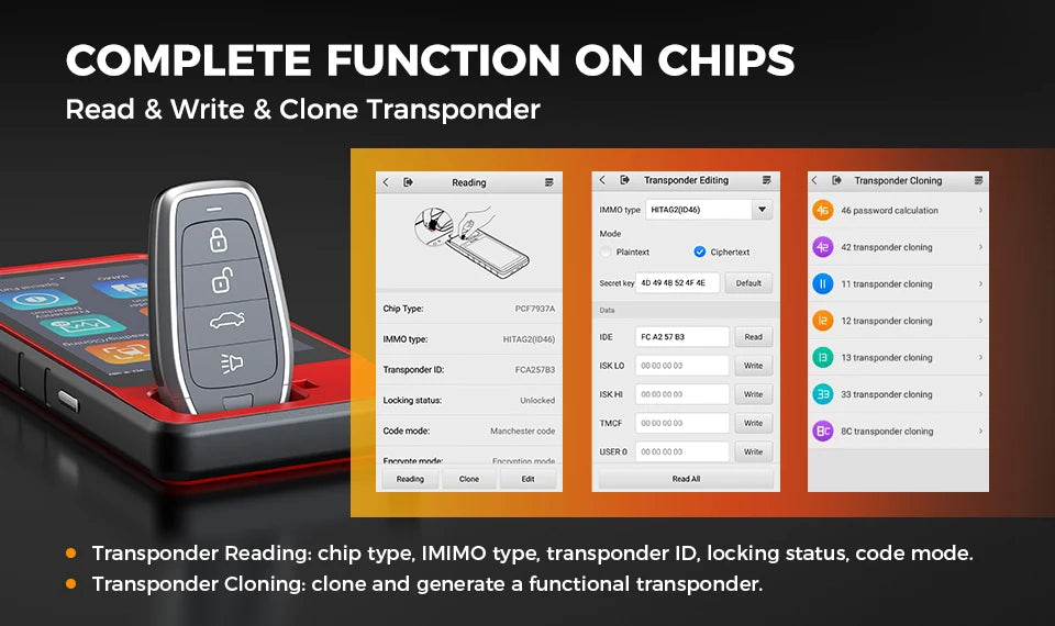 Autel MaxiIM KM100 Key Fob Programmer Immobilizer Tool Key Creation IMMO Learning Chip Read Write Cloning Frequency Detection - Shopifynow