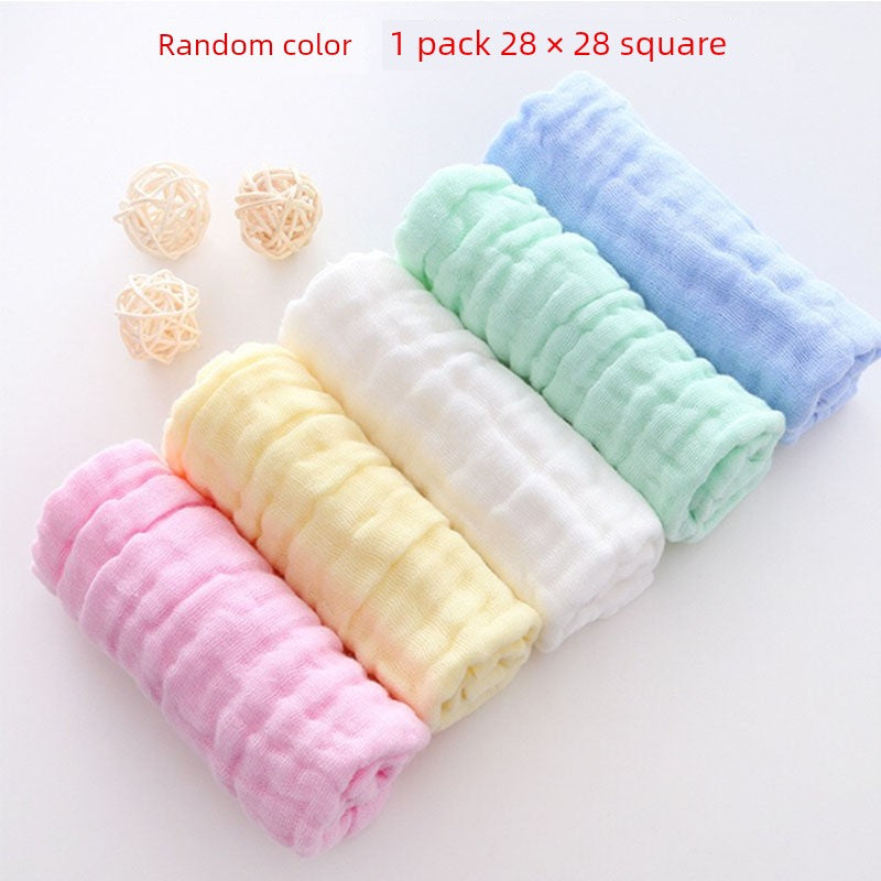 Baby Pure Cotton Gauze Towel Saliva Towel Baby Washing Face Small Square Towel Newborn Baby Child Dedicated Product Soft Bath Towel Shopifynow