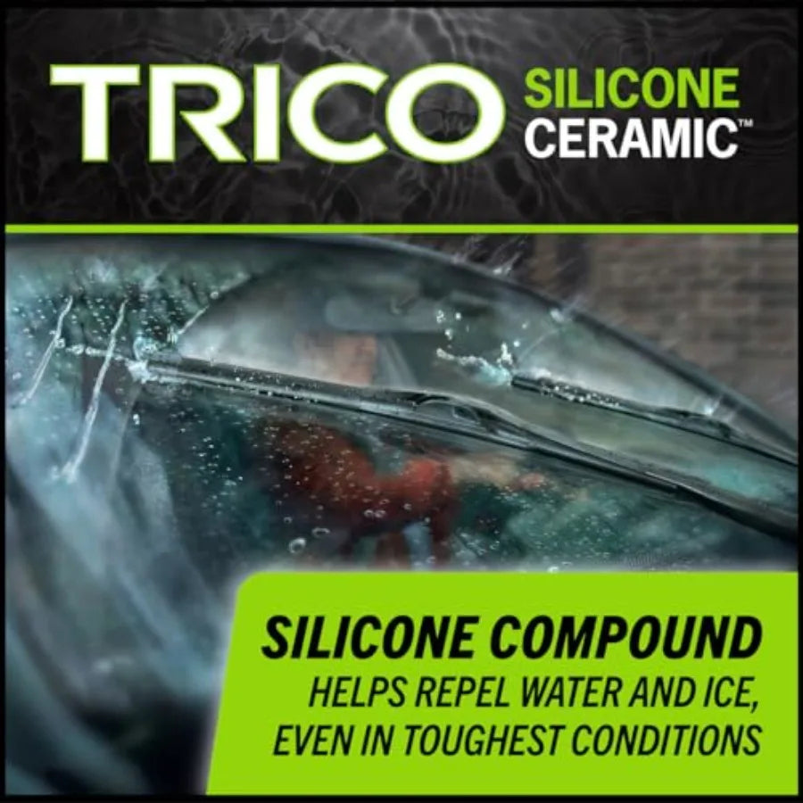 22 Inch 22 Inch Pack of 2 Automotive Replacement Windshield Wiper Blades with Silicone Ceramic Technology 902222 for Select Veh