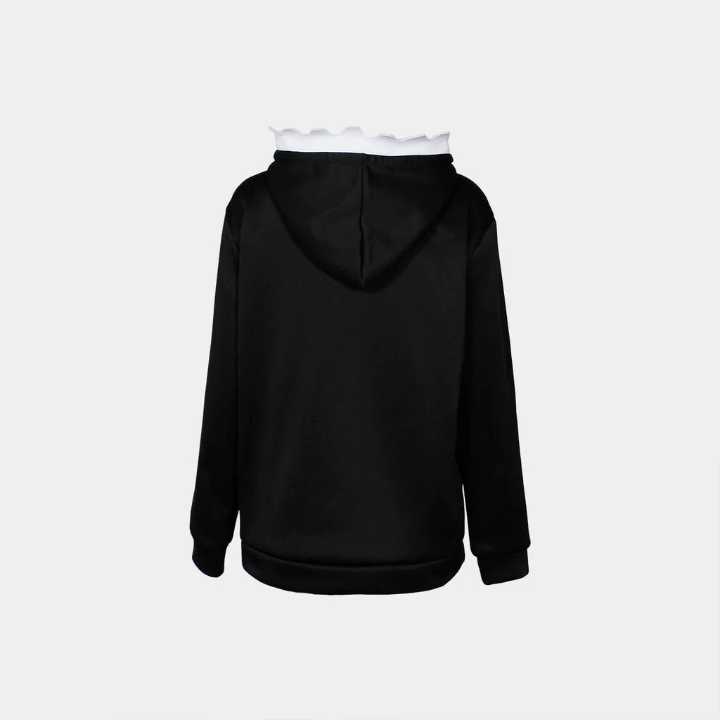 2025 Fall Japanese Kawaii Shark Hoodie - Plush Fleece Oversized Unisex Pullover with Fun Ear Hood Club outfits for women 2025 Shopifynow