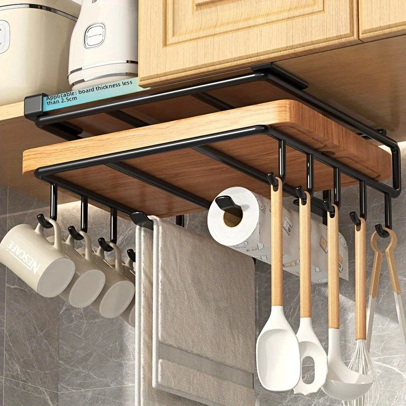 Kitchen Hanging Organizer with Hooks for Hanging Pots and Pans Tidy and Convenient, Kitchen Paper Towel Holder, Pot Lid Holder Shopifynow
