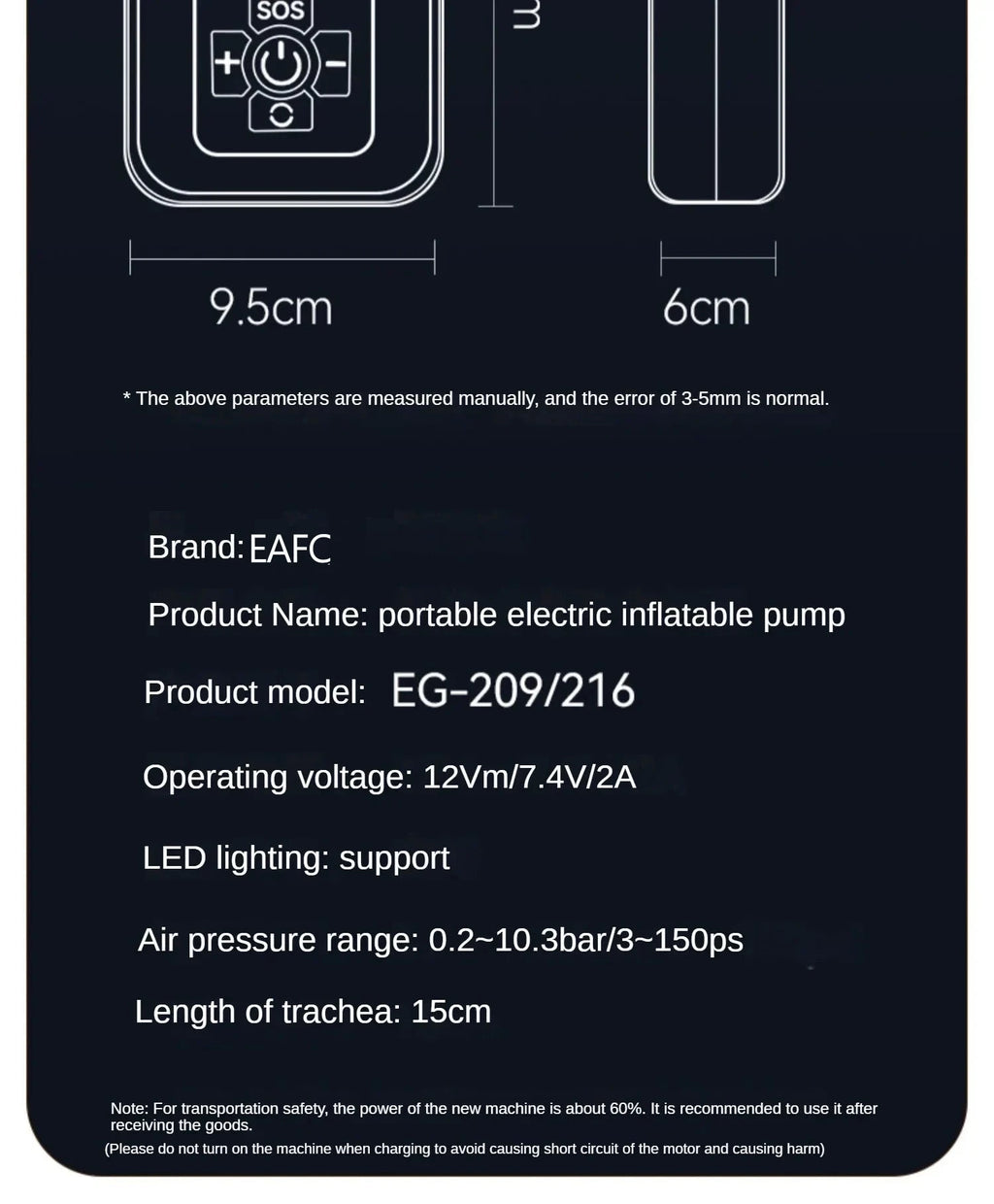 EAFC Portable Tire Inflator Car Tire Inflator Tire Inflator Pump With Digital Display Electric Inflator Mini Bicycle Air Pump Shopifynow