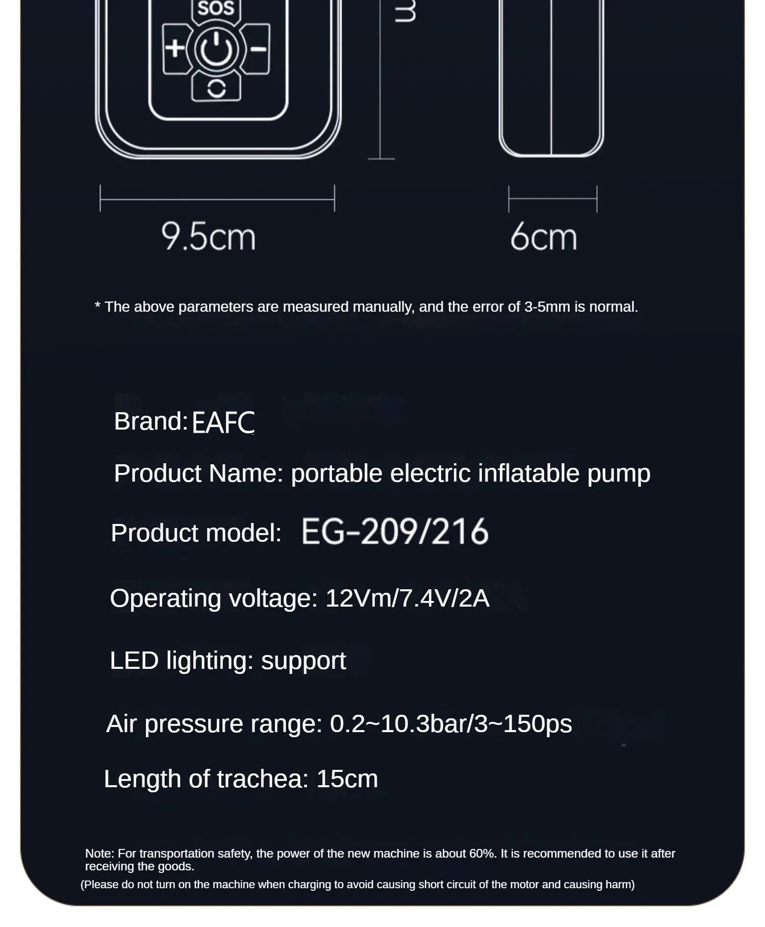 EAFC Portable Tire Inflator Car Tire Inflator Tire Inflator Pump With Digital Display Electric Inflator Mini Bicycle Air Pump Shopifynow