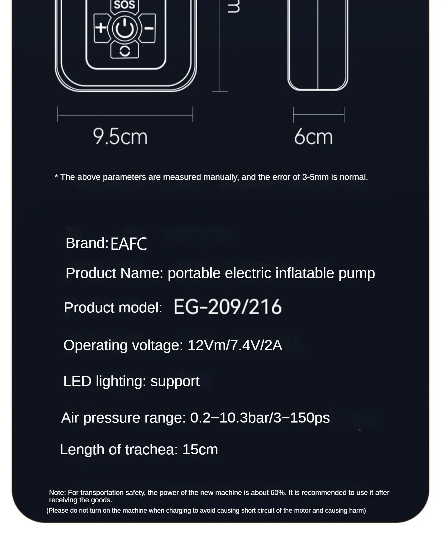 EAFC Portable Tire Inflator Car Tire Inflator Tire Inflator Pump With Digital Display Electric Inflator Mini Bicycle Air Pump Shopifynow