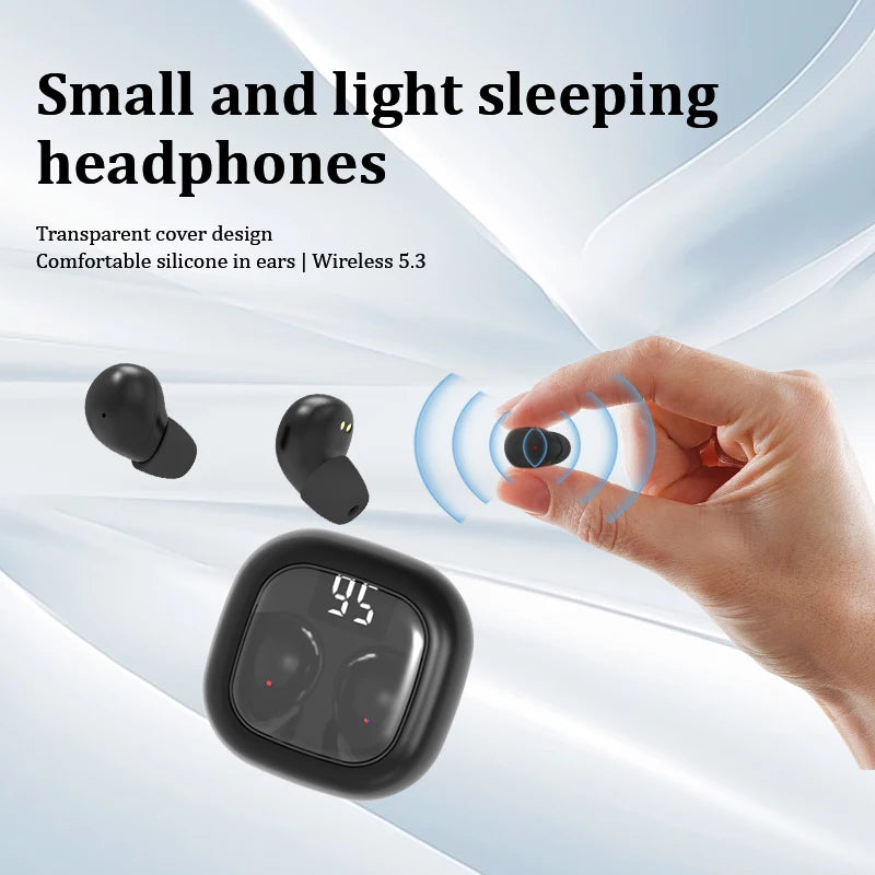 SK19 Super bass Earphones TWS Wireless Bluetooth Headset With Mic Smart Touch Headphones Invisible Mini Noise Reduction Earbuds Shopifynow