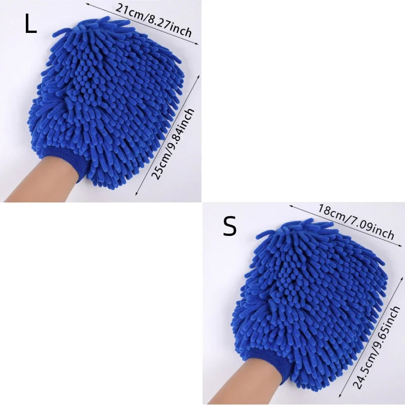 Car Wash Gloves Chenille Glove Plush Rags Thickened double-sided Car Supplies Cleaning Tools Auto Acessories Car Detailing - Shopifynow