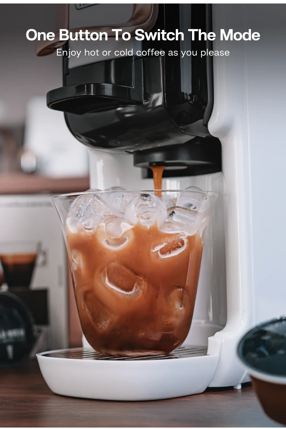 HiBREW Multiple Capsule Coffee Machine, Hot/Cold Dolce Gusto Milk Nespresso Capsule ESE Pod Ground Coffee Cafeteria 20Bar 5 in 1 - Shopifynow