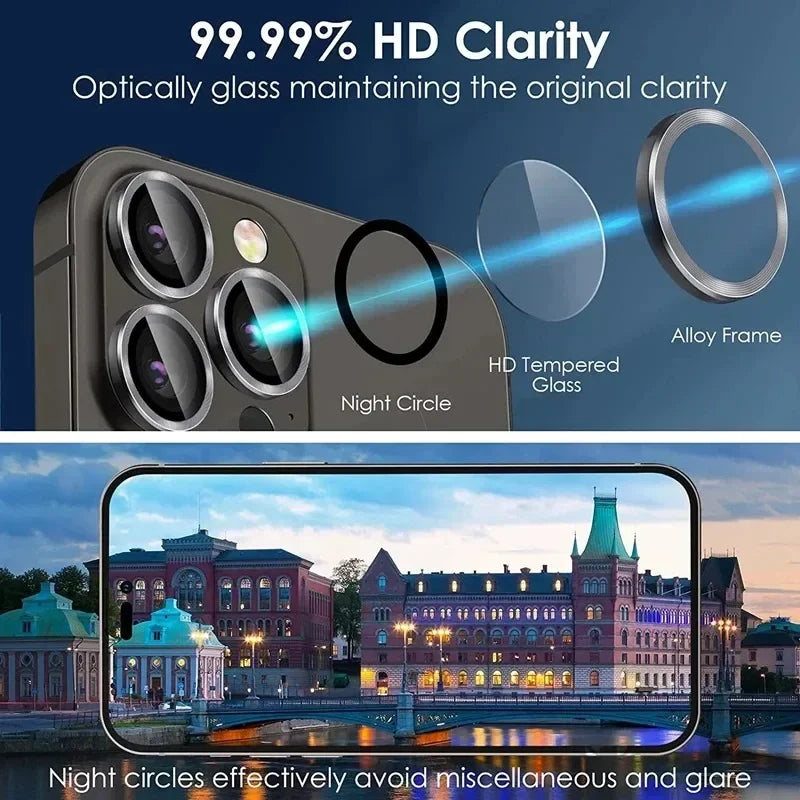2-3pcs Metal Camera Lens Protector For iPhone 11 12 13 14 15 Pro Max 15 14 Plus 13 12 Mini Camera Glass on iPhone 14 Pro Max - Shopifynow