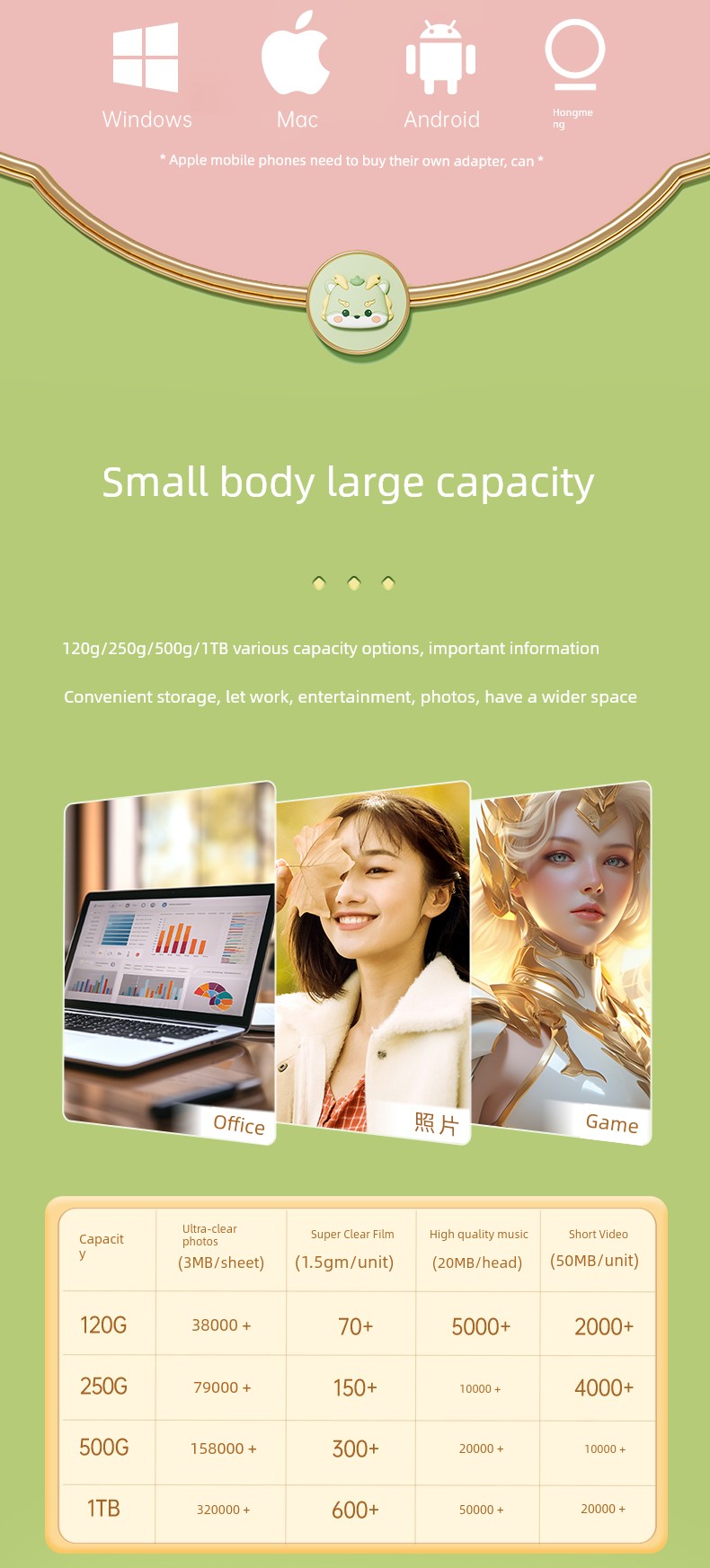 HP 1TB Large Capacity Computer Dual Purpose Movable Hard Disk Shopifynow