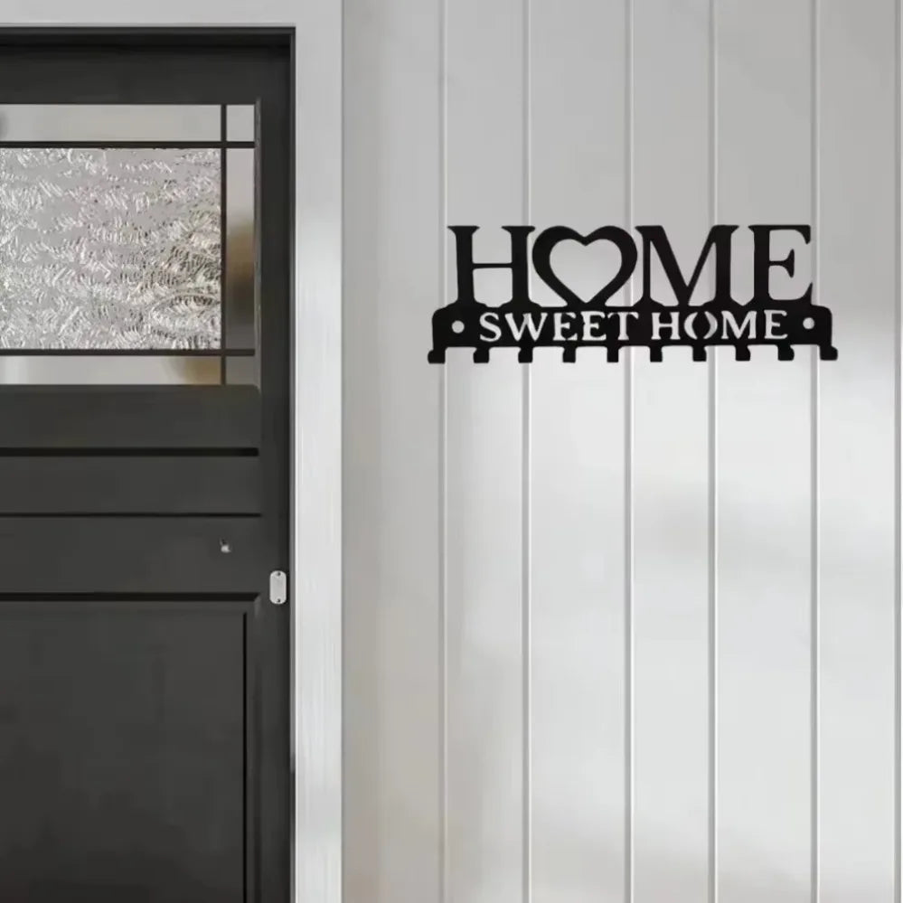 "Sweet Home" KeyCove Wall-Mounted Key Hook – Modern Front Door Organizer for Quick-Install Key Storage Shopifynow