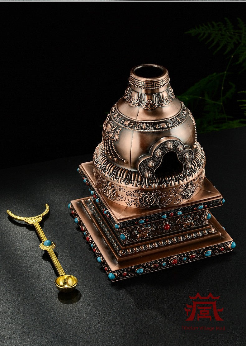 Eight Auspicious Symbols Incense Burner Food Feeding Stove Cone Incense Face Powder Medicine Aromatherapy Outdoor For Home Fire Stove Decoration Shopifynow