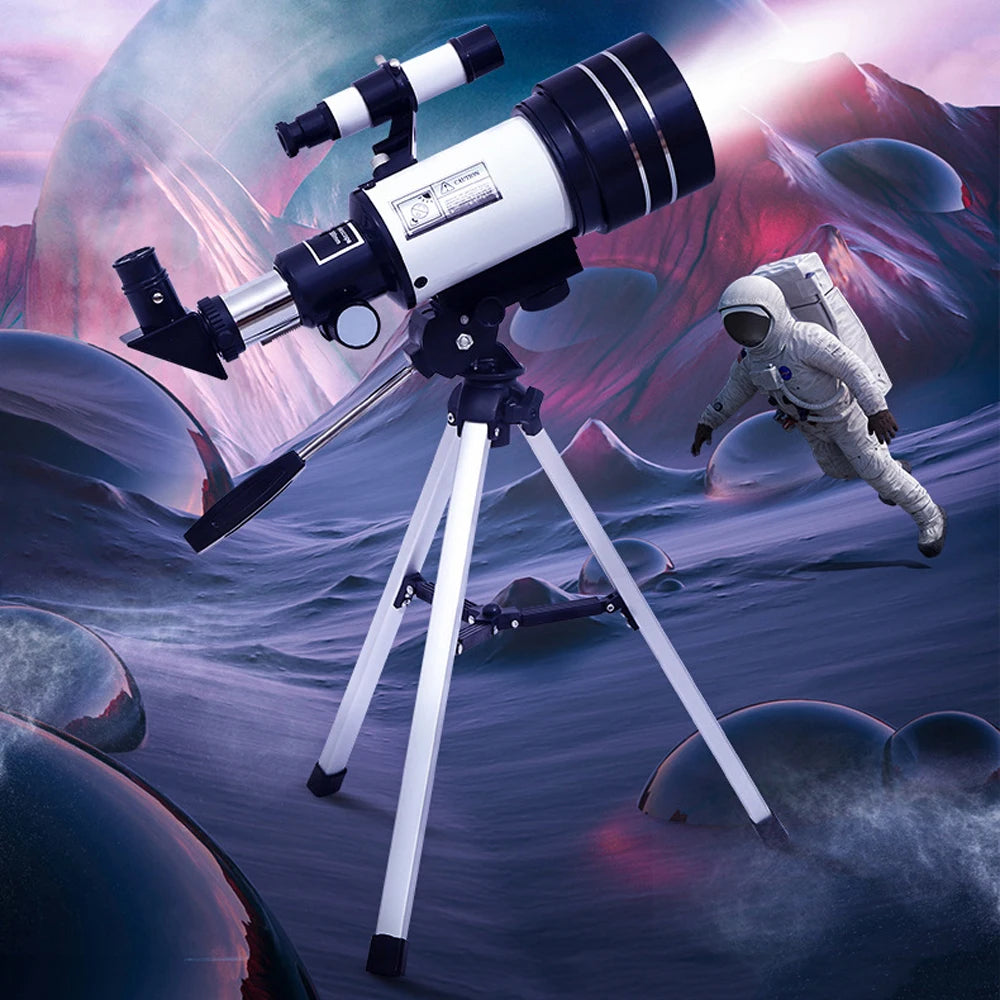 150X Astronomical Telescope , 70mm Aperture Refractor Portable Travel Telescope with Phone Adapter &Wireless Remote Shopifynow