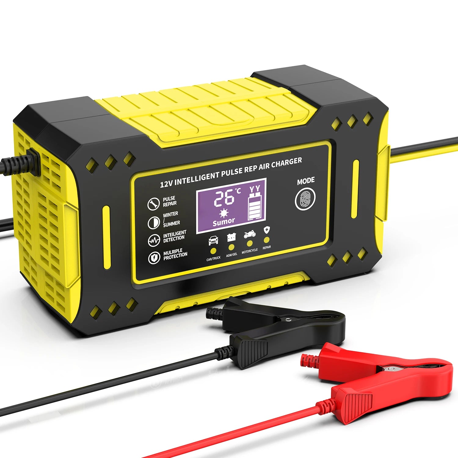 6A 12V Repair LCD Display Intelligent Car Battery Charger Car and Motorcycle Battery Charging Unit Lead-Acid Battery Shopifynow