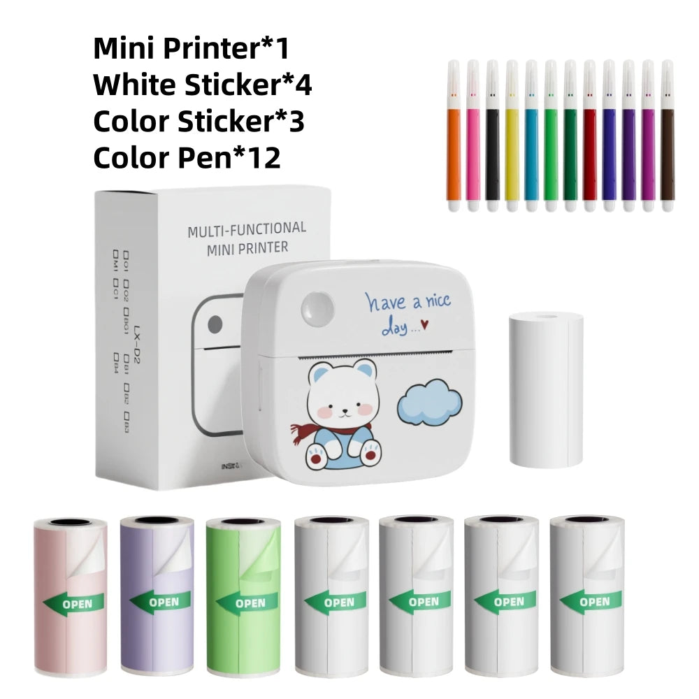 B2 Mini Printer Sticker Thermal Inkless Printer iOS Android Bluetooth Portable Printers Photo Printing Maker for iPhone Xiaomi Shopifynow