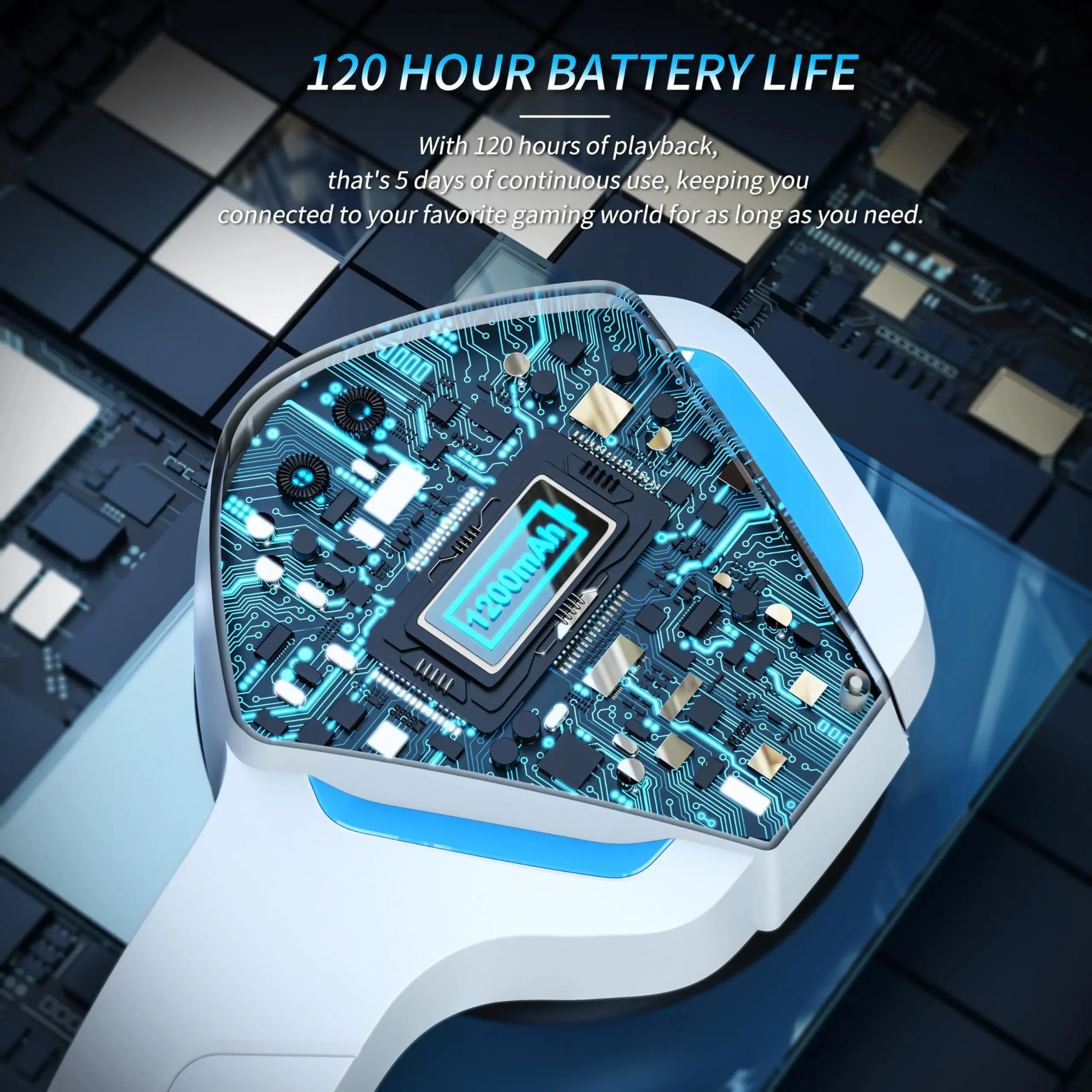 BINNUNE BW01 Wireless Gaming Headset with Mic for PC PS4 PS5 2.4G Bluetooth USB Gamer Headphones with Mic for Laptop Computer - Shopifynow