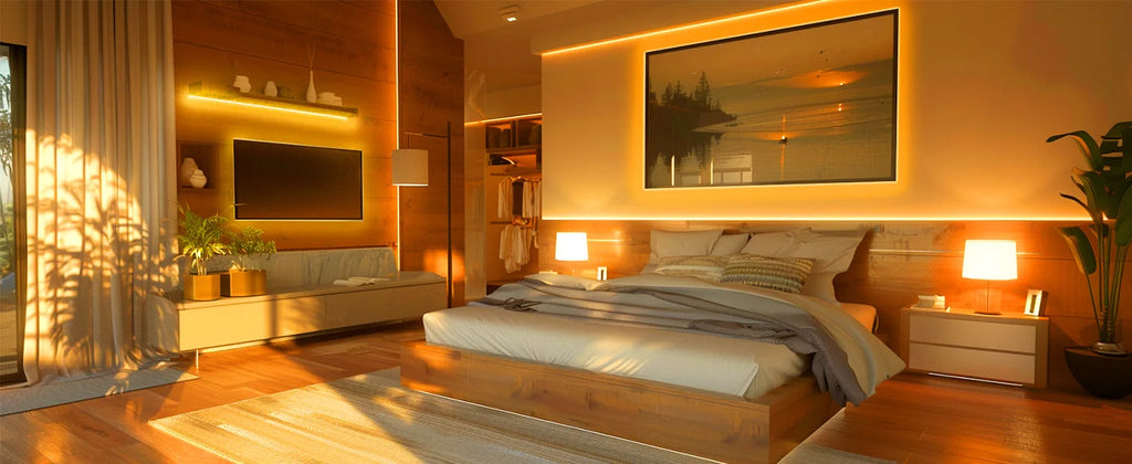 COB LED Strip Light 12m/roll Warm White 3000K 65000K High Lumen CRI 90+ with RF Remote for Bedroom Counter Under Cabinet Kitchen