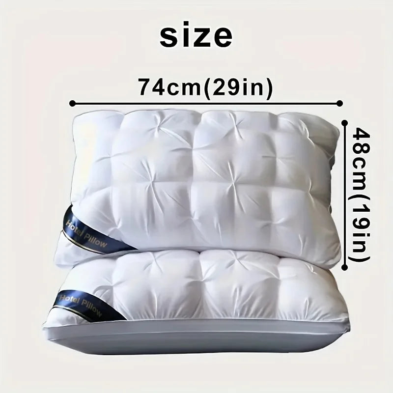 2-Piece Sleep Pillow Set, Soft Supportive Bed Pillows, Suitable for Back, Stomach, or Side Sleeping Luxury Hotel Pillows Shopifynow
