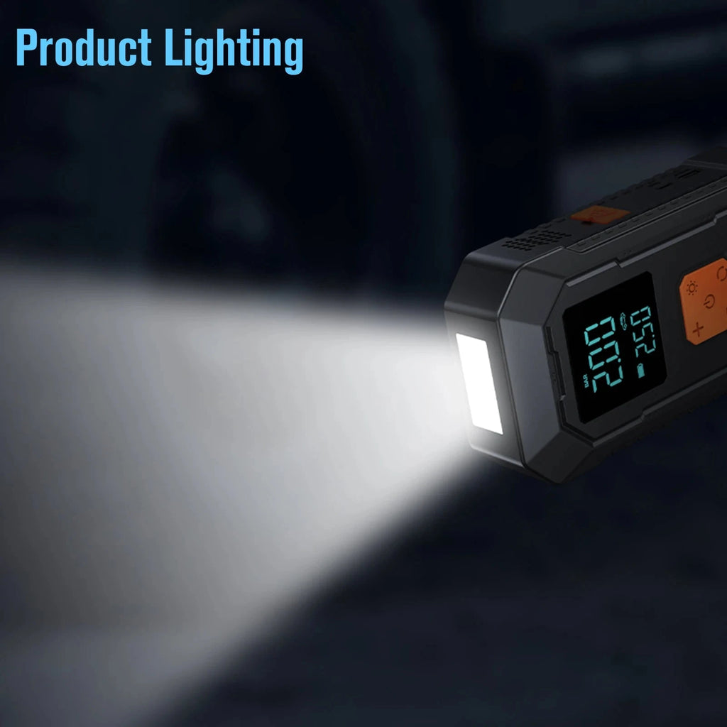 Car Jump Starter Air Pump Power Bank Lighting Portable Air Compressor 4 In 1 Cars Battery Starters Auto Tyre Inflator Shopifynow