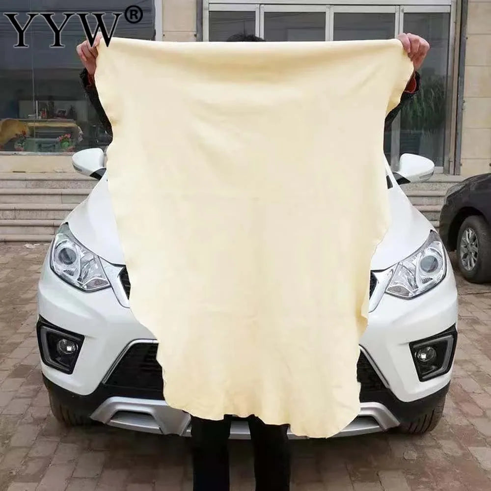 60x90cm Goat Skin Leather Car Washing Towel Super Absorbent Glass Drying Rags Home Clean Cloth Quick Dry Cleaning Towels 1Pcs Shopifynow