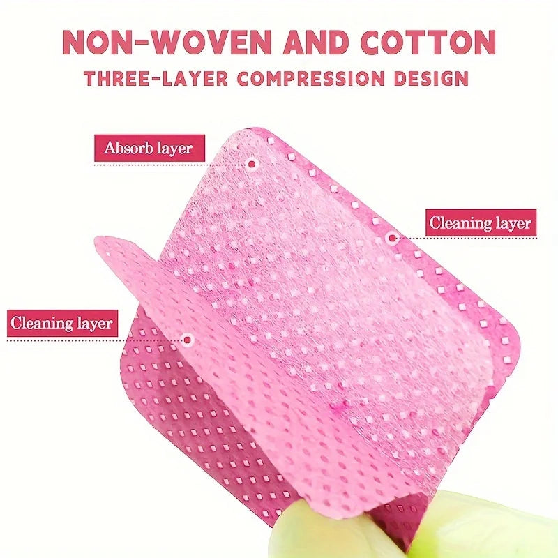 20/600pcs Lint-Free Nail Wipes Gel Cleansing Tissues Aluminum-Free Nail Polish Remover Pads for NaiArt Beauty Cleaning Care Tool - Shopifynow