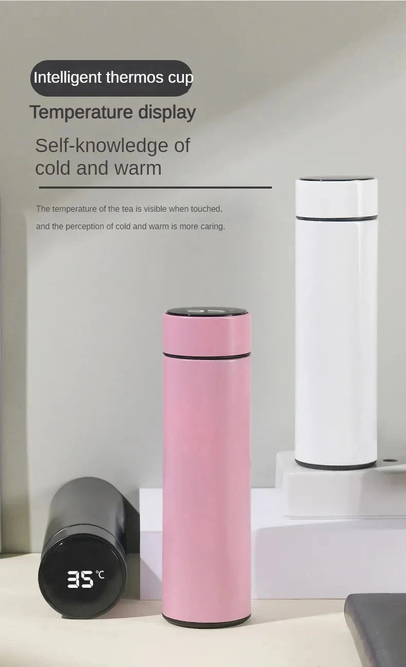 500ml Stainless Steel Thermos Bottle with Digital Temperature Display LED Intelligent Temperature Measurement Cup Vacuum Flask Shopifynow