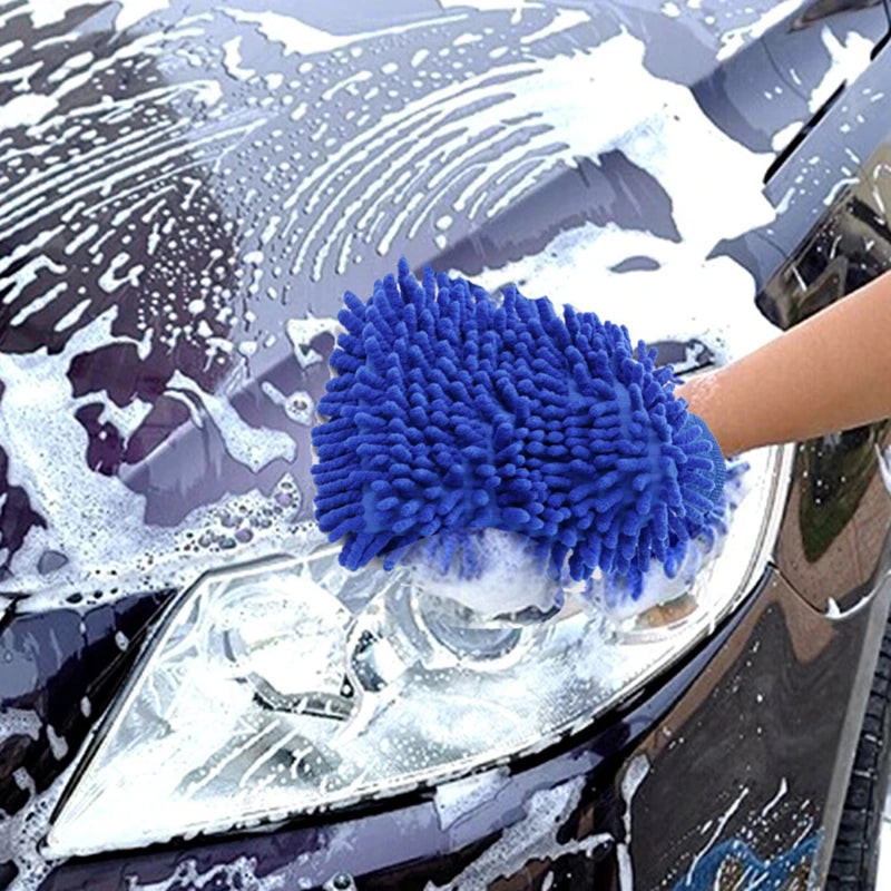 Car Wash Gloves Chenille Glove Plush Rags Thickened double-sided Car Supplies Cleaning Tools Auto Acessories Car Detailing - Shopifynow