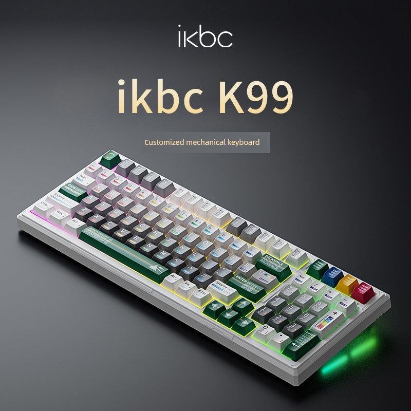 Ikbc Wireless Bluetooth Mechanical Keyboard Customized K99/K87 Three-Mode RGB Boys Only for E-Sports Game Keyboard Shopifynow