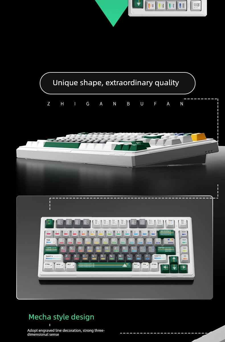 Ikbc Customized Mechanical Keyboard K75 Spectrum Three-Mode RGB Wired Wireless Bluetooth E-Sports Games Office Keyboard Shopifynow