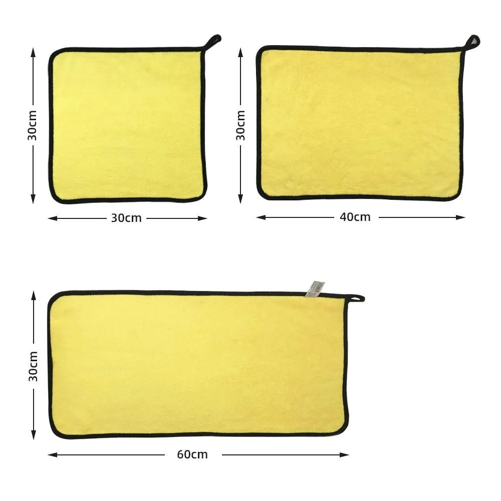 10Pcs Microfiber Cleaning Towel Car Cleaning Cloths Professional Detailing Car Drying Microfiber Towel Wash Towels Accessories