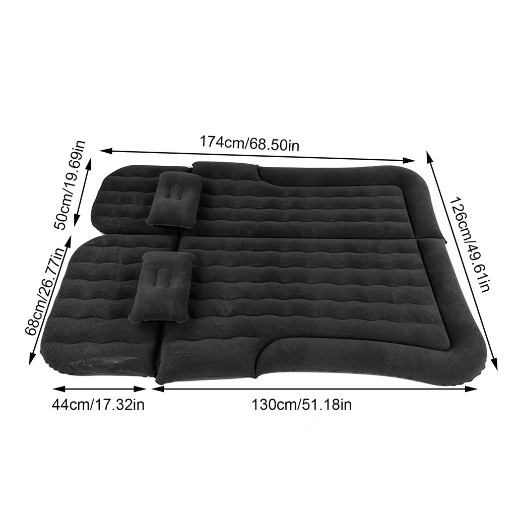 Auto Accessories Car Inflatable Bed PVC Flocking Soft Sleeping Rest Cushion Car Travel Bed for Traveling Car Family Outdoor Shopifynow