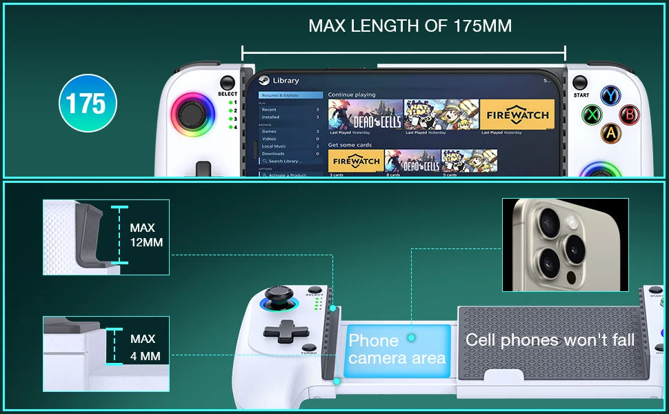 BEBONCOOL MC100 Gamepad Telescopic For Apple IOS Android PUBG COD Stretch Wireless Bluetooth Phone Game Controller Joystick Shopifynow