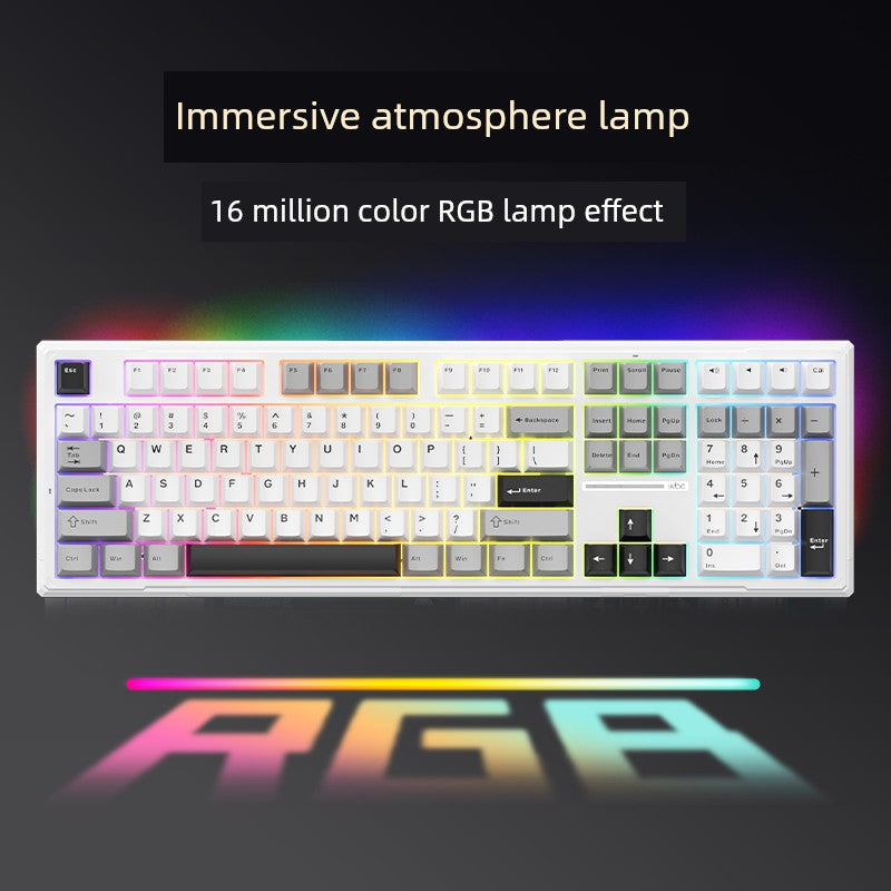 Ikbc Mechanical Keyboard K108 Wireless Bluetooth Office Girl Keyboard Three-Mode RGB E-Sports Games Keyboard Boys Shopifynow