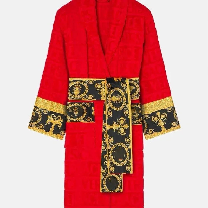 Autumn Winter Adult Bathrobe Sashes Robe Pajamas Homewear For Men And Women Couple Robes Pockets Long Sleeve Fashion Nightgown Shopifynow
