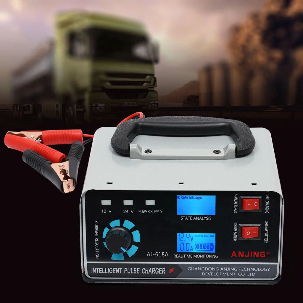 12V/24V 400W Heavy Duty Car Truck Battery Charger Intelligent Pulse Repair Trick