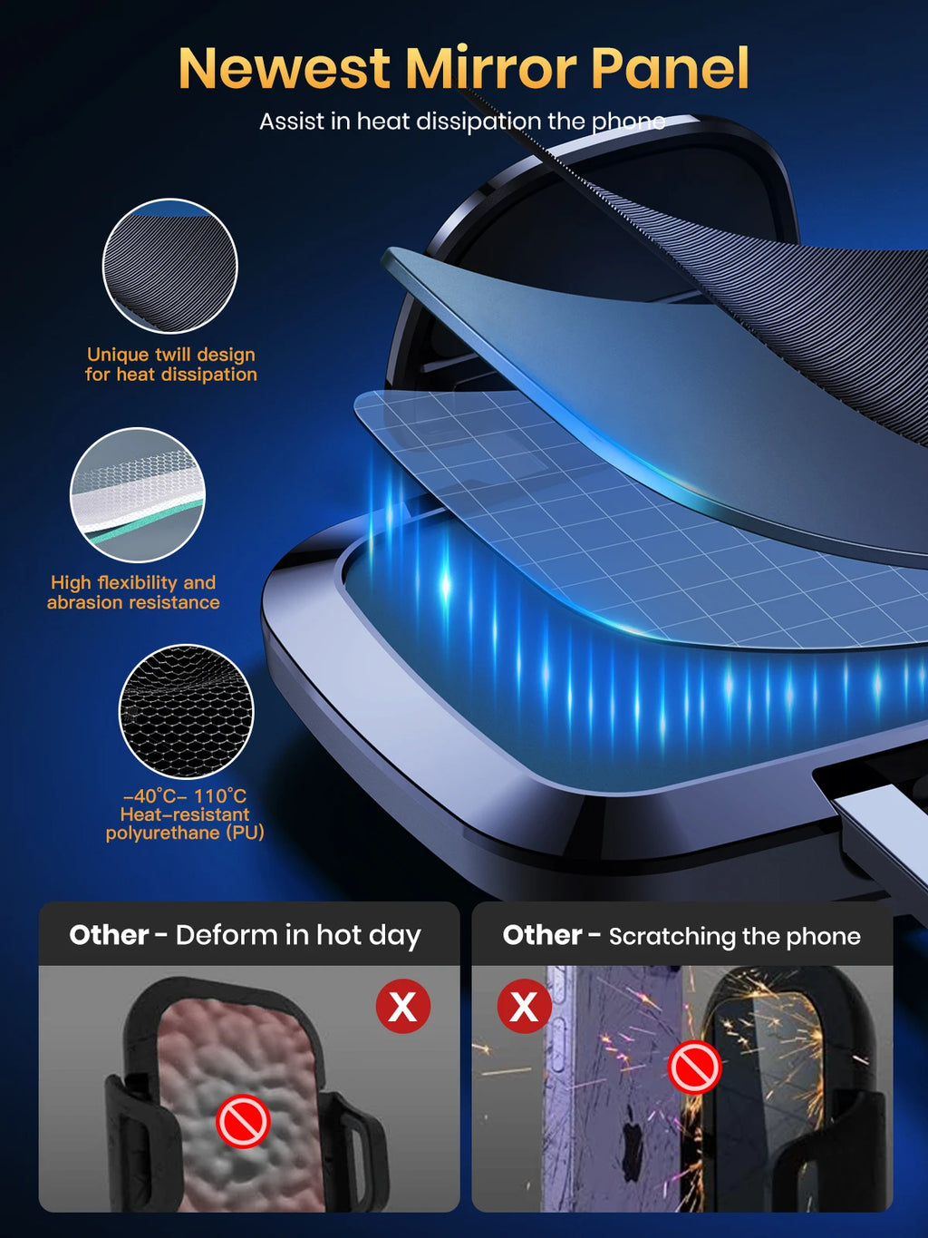 TOPK D46G Car Phone Holder Mount, Upgraded Metal Hook Cell Phone Holder For Car Air Vent Compatible With All Phones Shopifynow