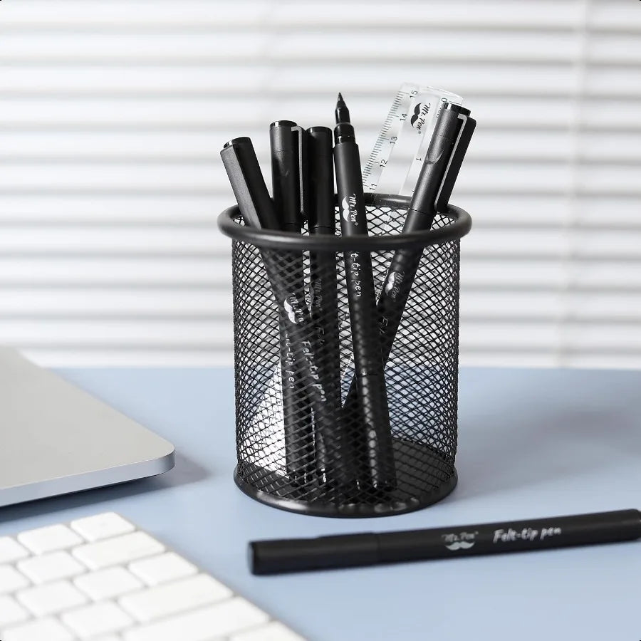 Black Felt Tip Pens Fine Point Pens Black Pack of 6 Fast Dry No Smear  Markers