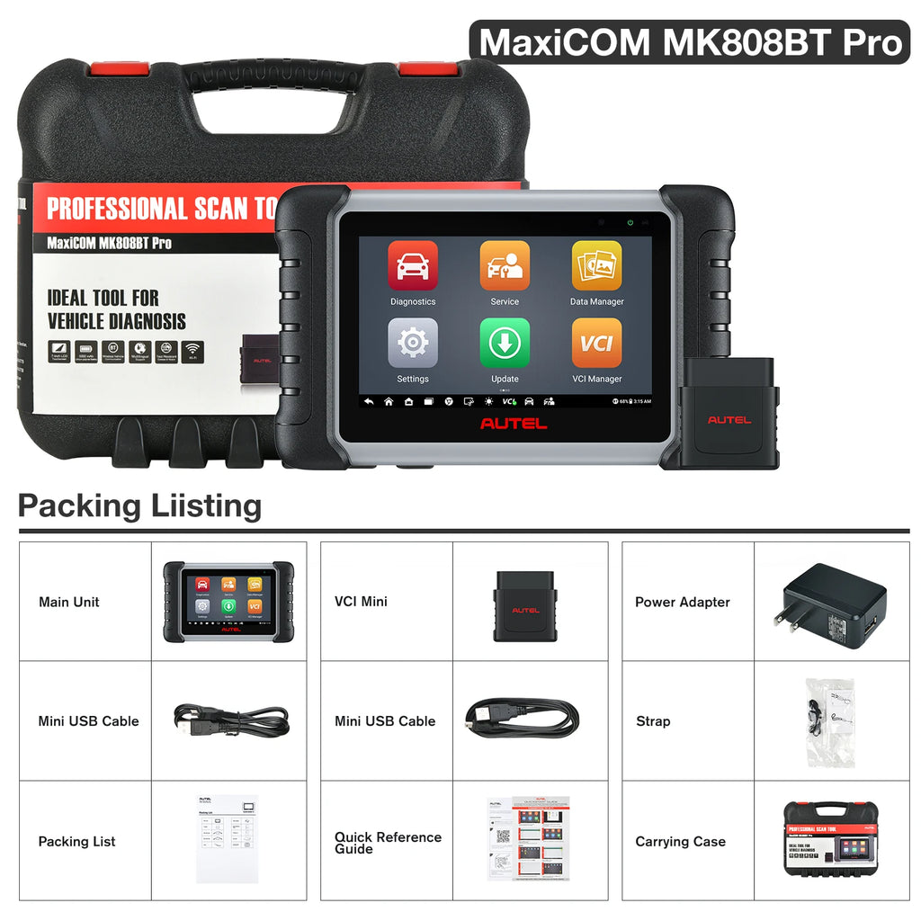 Autel MaxiCOM MK808BT PRO OBD2 Scanner Car Bi-directional Diagnostic Tool OBD2 Code Reader All System Diagnostic PK MK808KBT - Shopifynow