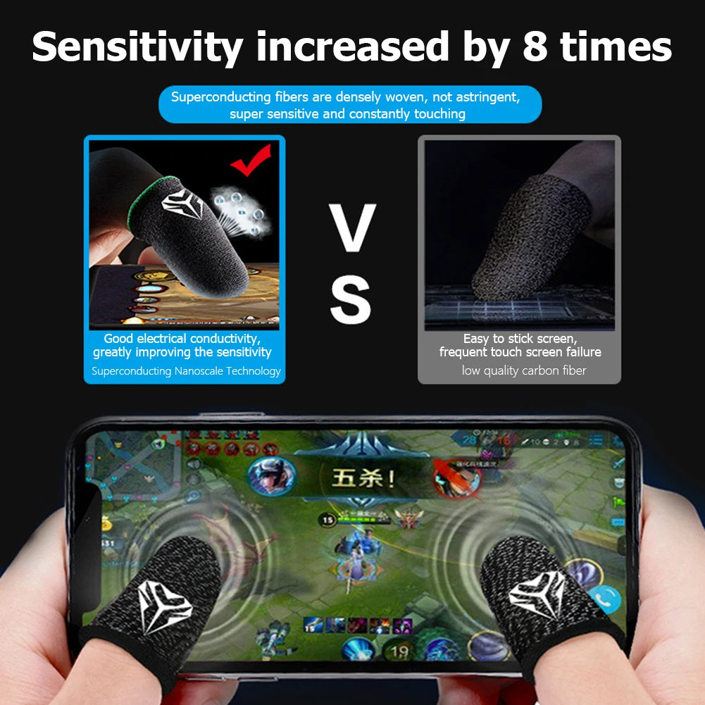 5/10Pairs Gaming Finger Sleeve Anti-slip Fingertip Cover Breathable Sweatproof Fingertips Thumb Gloves For PUBG Mobile Game Shopifynow