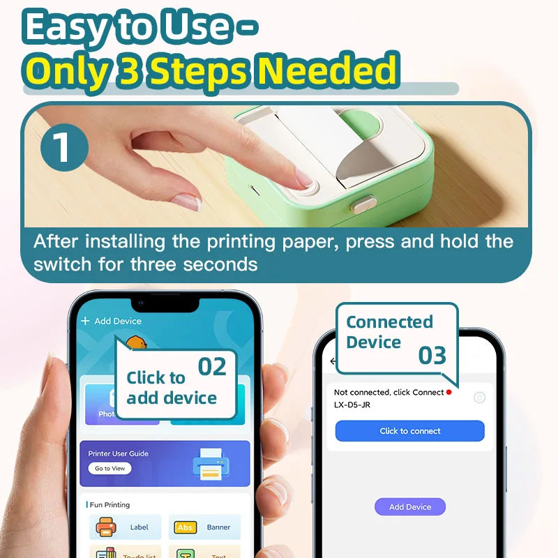 Dolewa D5 Inkless Printing Machine Thermal Printer Label Maker 12-57mm Adjustable Sticker Printer for Code Tag Journal Shopifynow