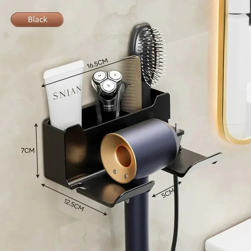 Hair Dryer Holder Wall Dryer Cradle Straightener Stand Hairdryer Organizer Box Toilet Blower Holder Shelf Bathroom Accessories Shopifynow