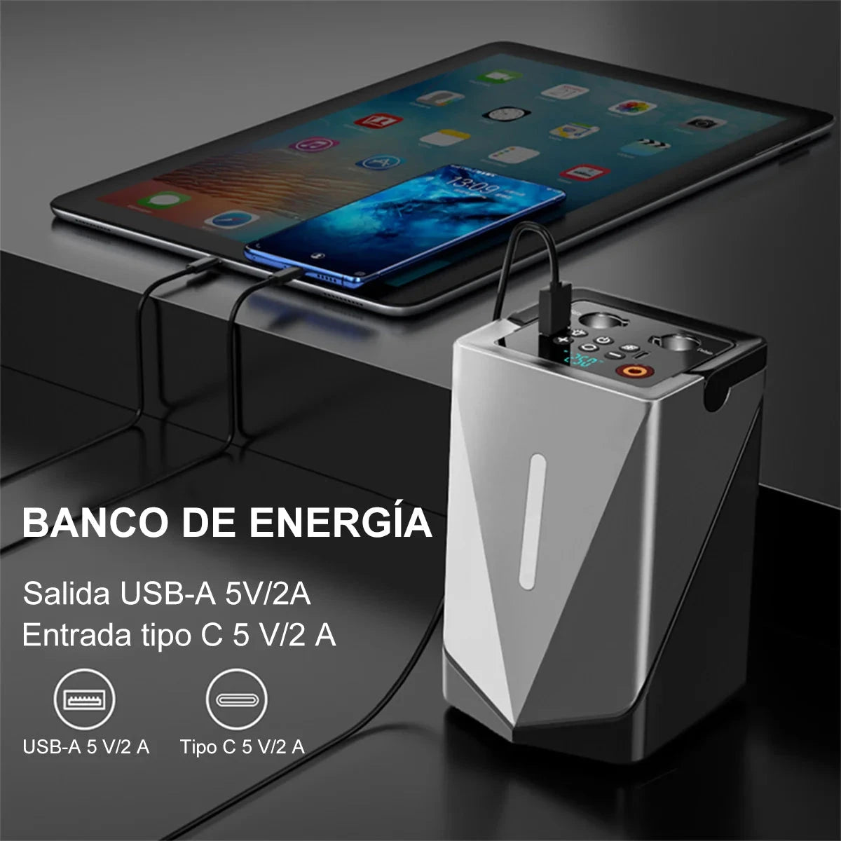 Car Jump Starter 6000A Peak 26800mAh Auto Supercharger Battery Charger Jumper Box with Fast Charger Smart Jumper with LED Screen Shopifynow