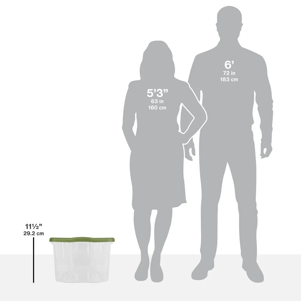 40 Quart EZ Carry Storage Bin with Full Grip Handles Stackable Plastic Container Household Organizing Storage Solutions Shopifynow