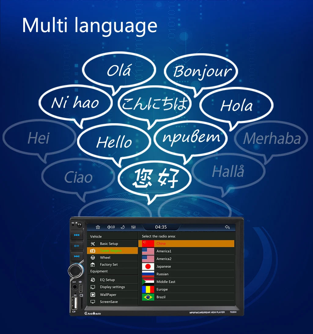 ESSGOO 7 Inch Car Radio 2 Din Carplay Android Auto Universal Car Multimedia Player Autoradio DSP HD Touch Screen FM Bluetooth - Shopifynow