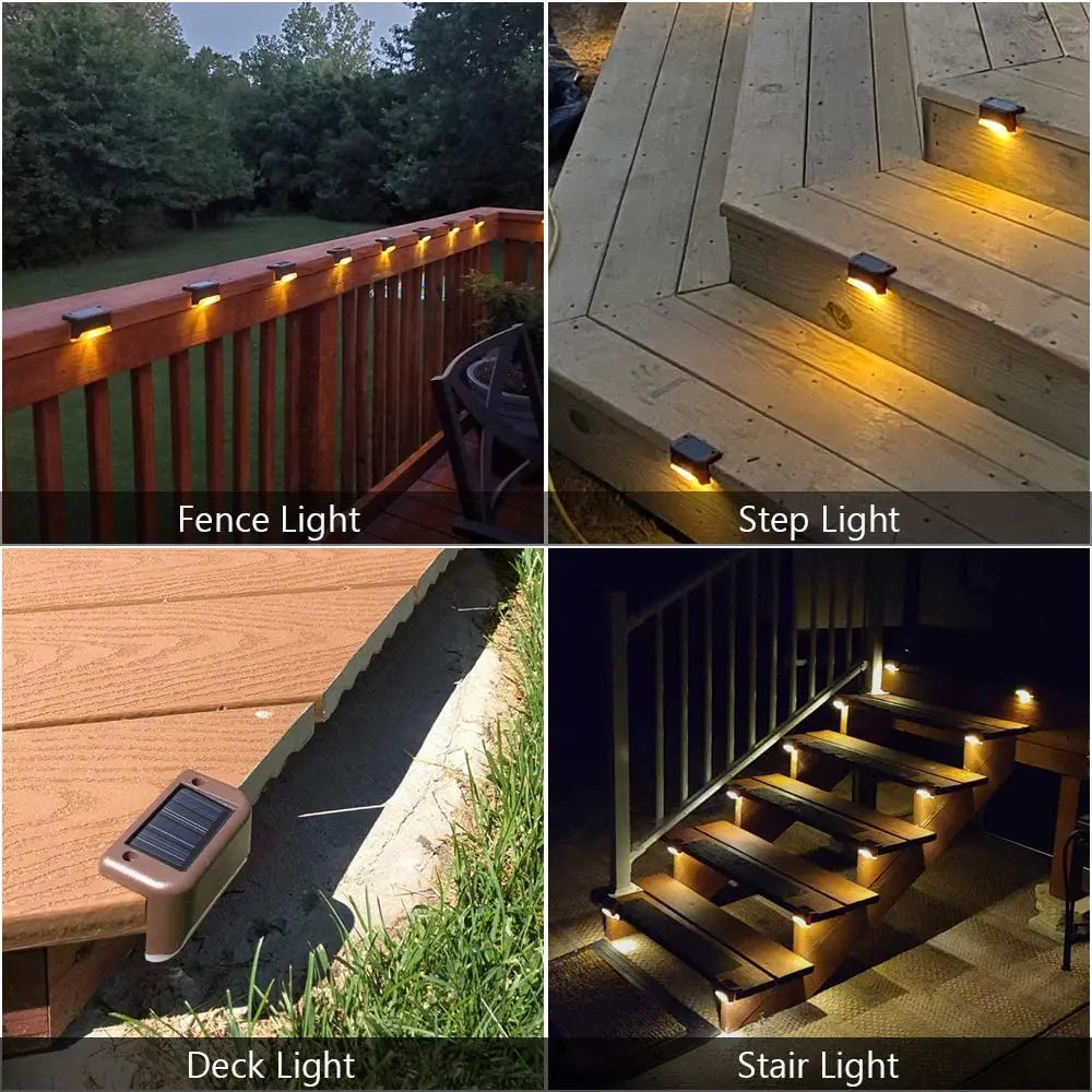 16-Pack Outdoor Solar Deck Lamp For Outdoor Stairs, Steps, Fences, Yards, Patios And Paths LED Light (Warm White) Shopifynow