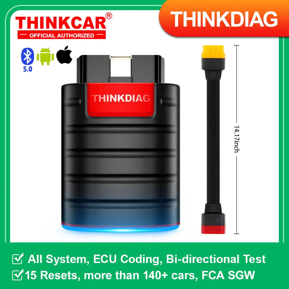2025 THINKCAR New Thinkdiag ALL System Car Diagnostic Tools ECU Coding Active Test 16 Reset 1 Year Free OBD2 Scanner code reader - Shopifynow