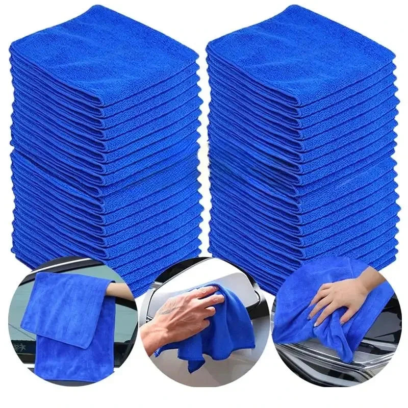 20PCS 30*30 General Cleaning Towel Soft Microfiber Car Cleaning Towel Drying Cloth Hemming Wash Towel Water Suction Polishing Shopifynow