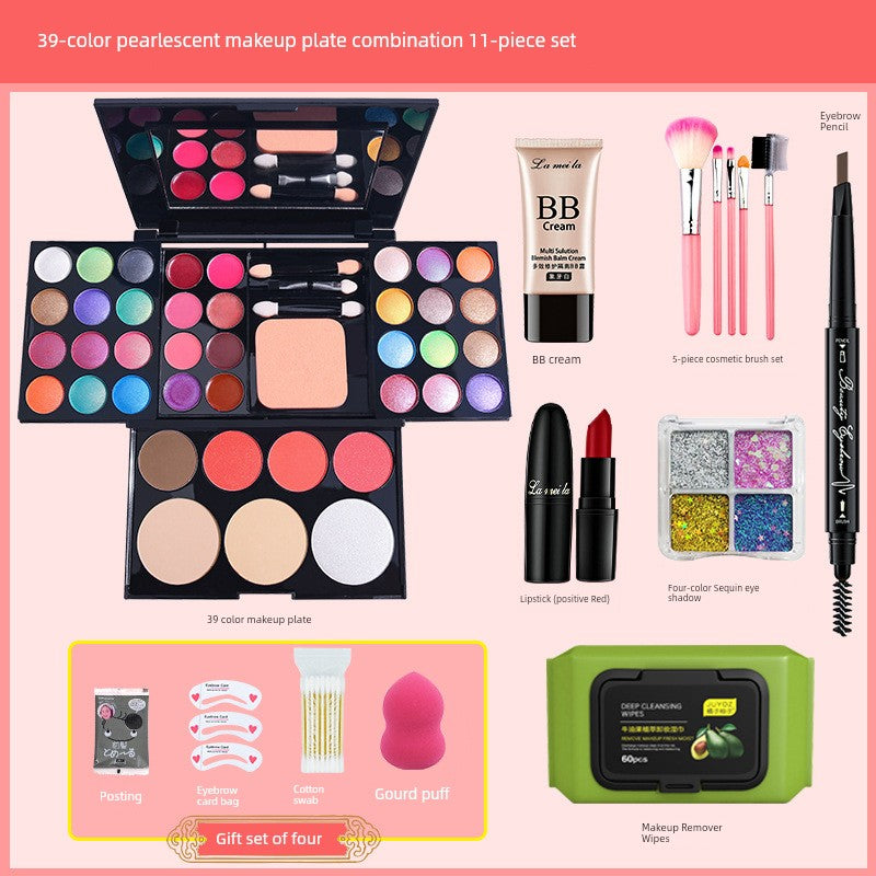 39 Colors Cosmetic Powder Box Makeup Set Complete Set Non-Toxic Stage Performance Eye Shadow Plate Kids 61 Blush Shopifynow