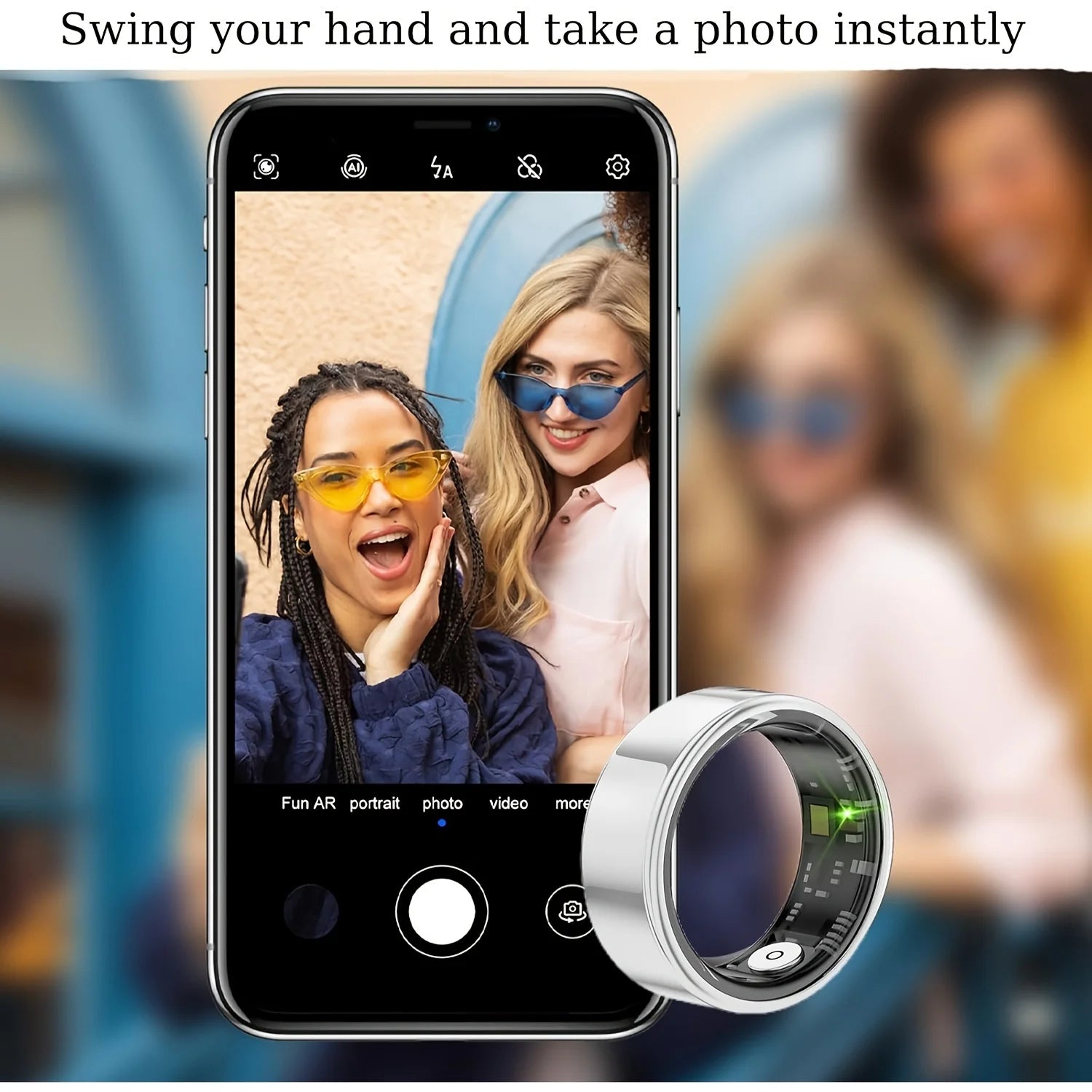 Smart ring, sleep tracking, motion monitoring, compatible with iPhone and Android, smart gift, suitable for women and men Shopifynow