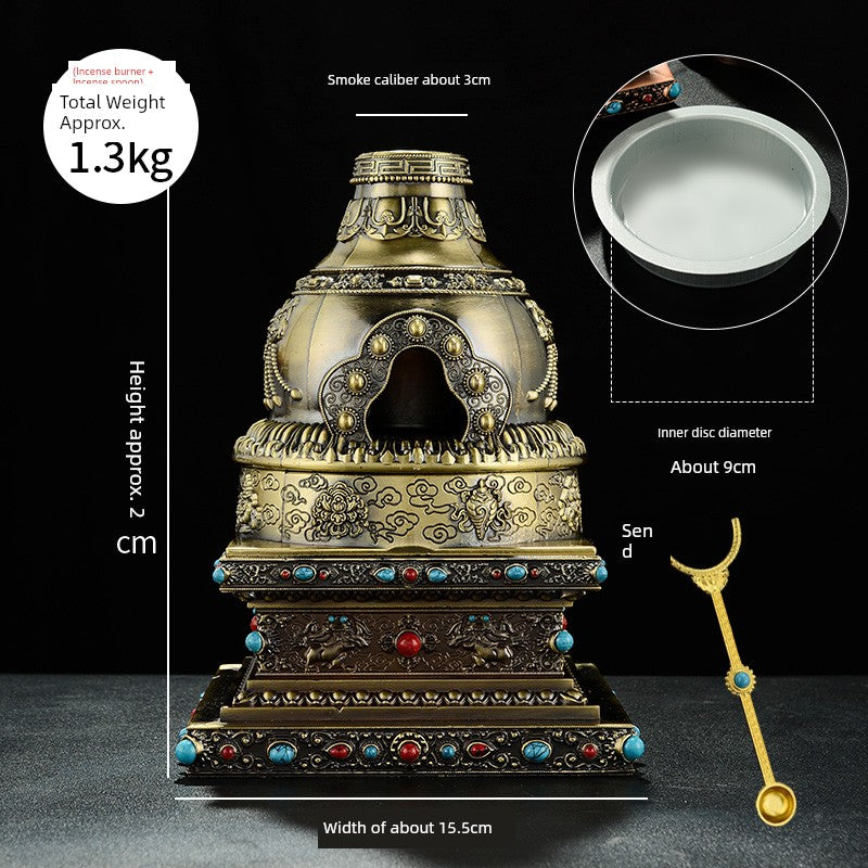 Eight Auspicious Symbols Incense Burner Food Feeding Stove Cone Incense Face Powder Medicine Aromatherapy Outdoor For Home Fire Stove Decoration Shopifynow