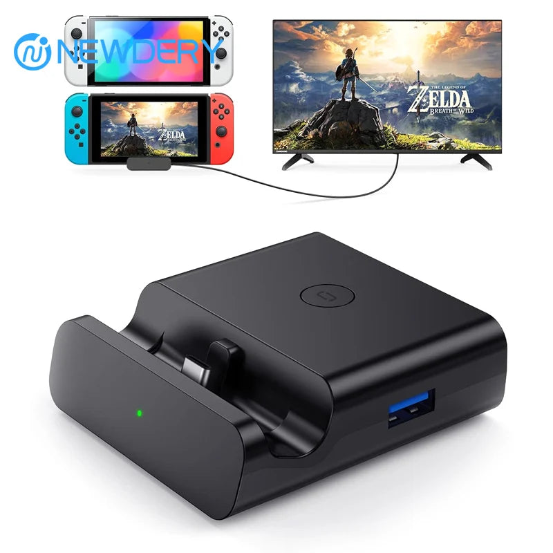 NEWDERY Switch TV Dock for Nintendo Switch&OLED USB C to HDMI Multiport Hub Adapter Portable PD Charger Dock Switch Accessories Shopifynow